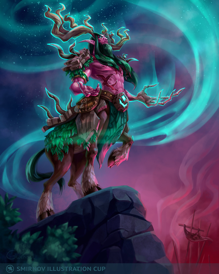 Cenarius - My, Wow, World of warcraft, , Blizzard, Illustrations, Computer graphics, 