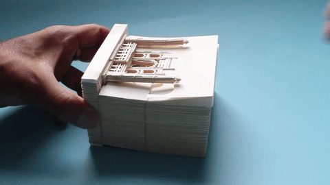 With a slight movement of the hand - Paper, Taj Mahal, Hand, GIF