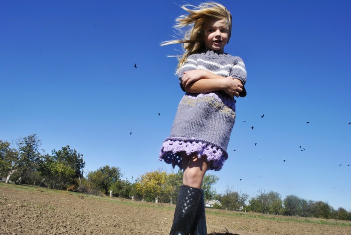 Tunic knitting - Knitting, My, Spokes