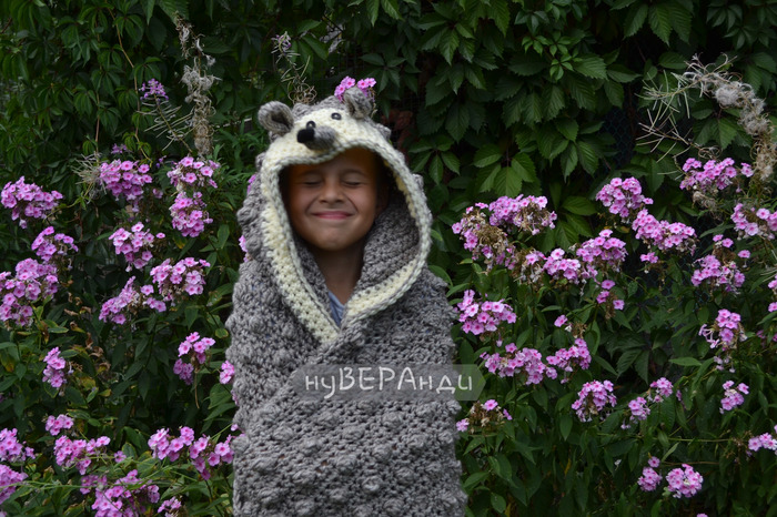 Soft cozy Hedgehog!!! - My, Knitting, Plaid, Needlework without process, Longpost, Hedgehog in the fog, Children, Crochet
