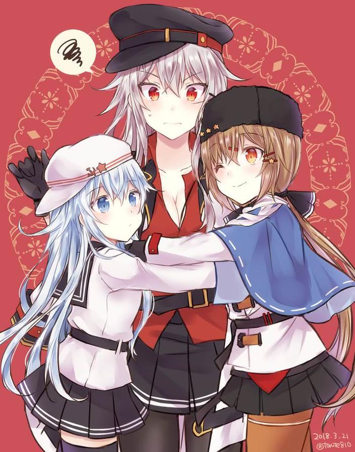 Soviet Navy - Kantai collection, Anime, Anime art, Loyal, Hibiki, Gangut, Tashkent