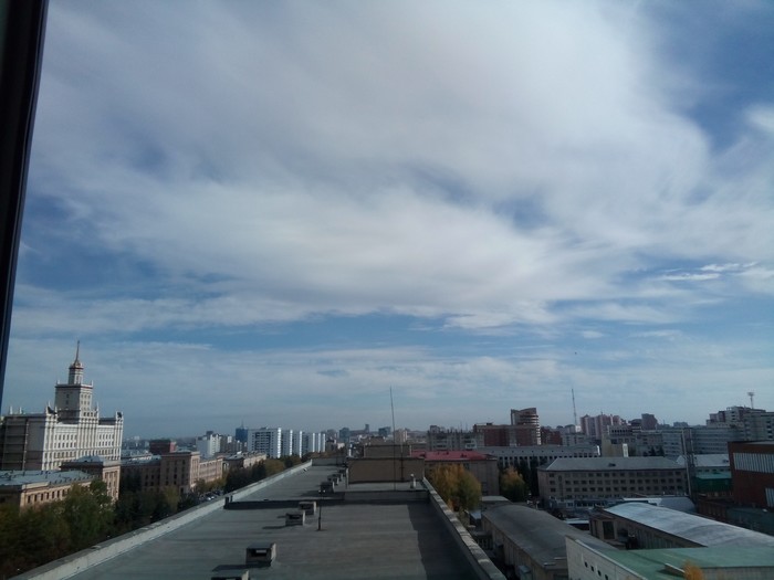 Beautiful view - My, Juurgu, Chelyabinsk, Clouds, Sky, 9 floor