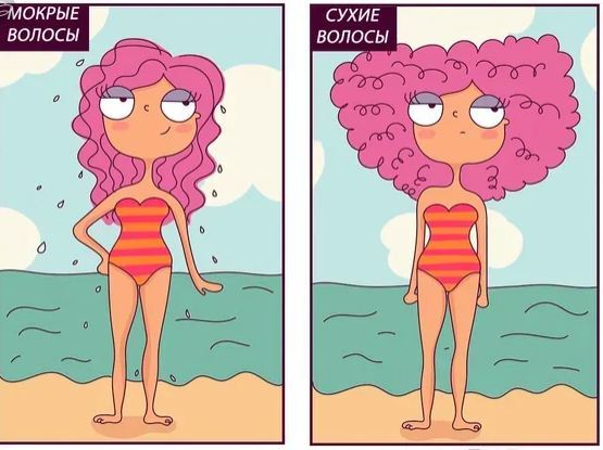 A curly girl from India drew a funny comic about women with curly hair. - , Curls, Прическа, Girls, Hair, , Comics, Longpost