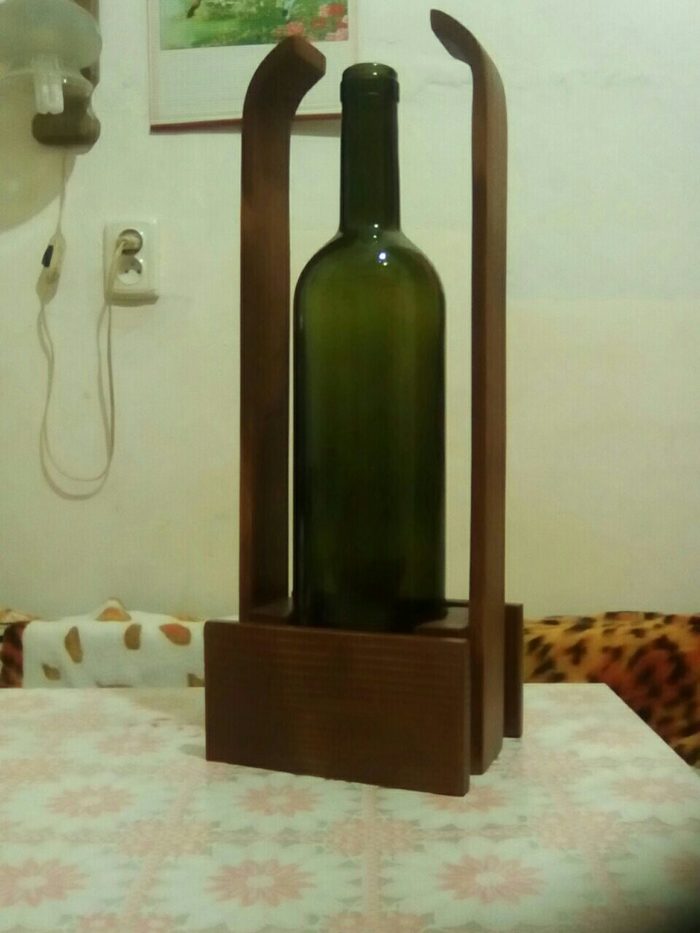 Bottle lamp (continued) - My, Lamp, , , With your own hands, Presents, Woodworking, Unusual, Longpost, Bottle