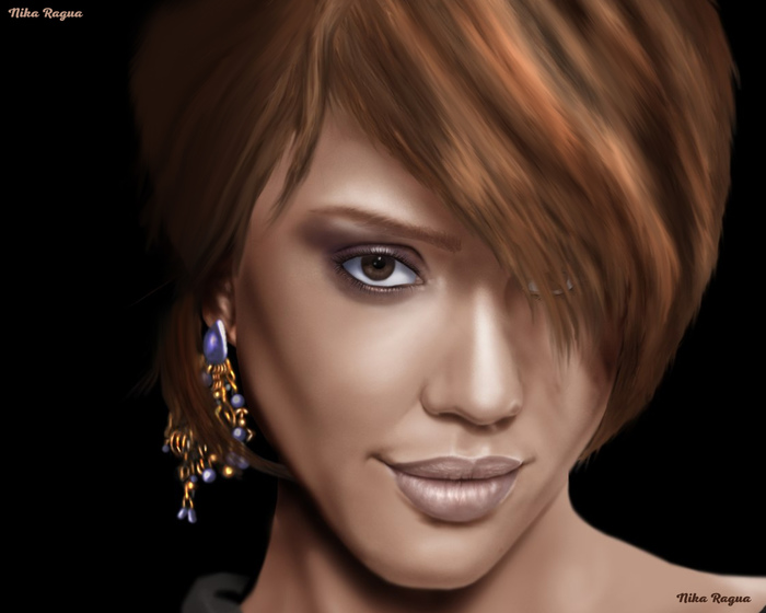 My old job (Jessica Alba) - My, Photoshop, Jessica Alba, , , 