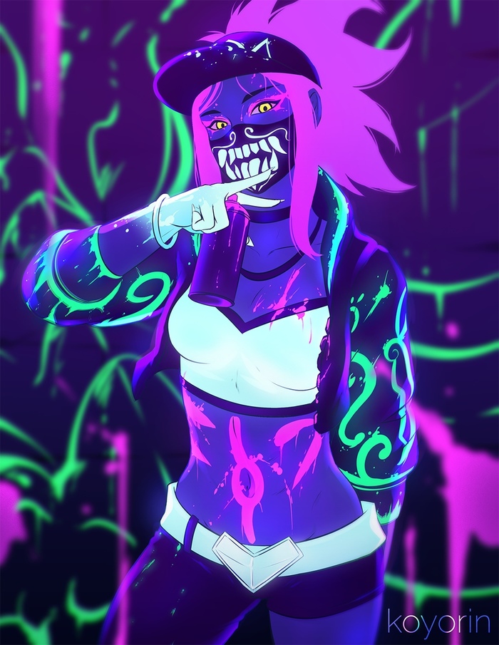 K/DA Akali - Арт, League of Legends, Akali, Koyorin