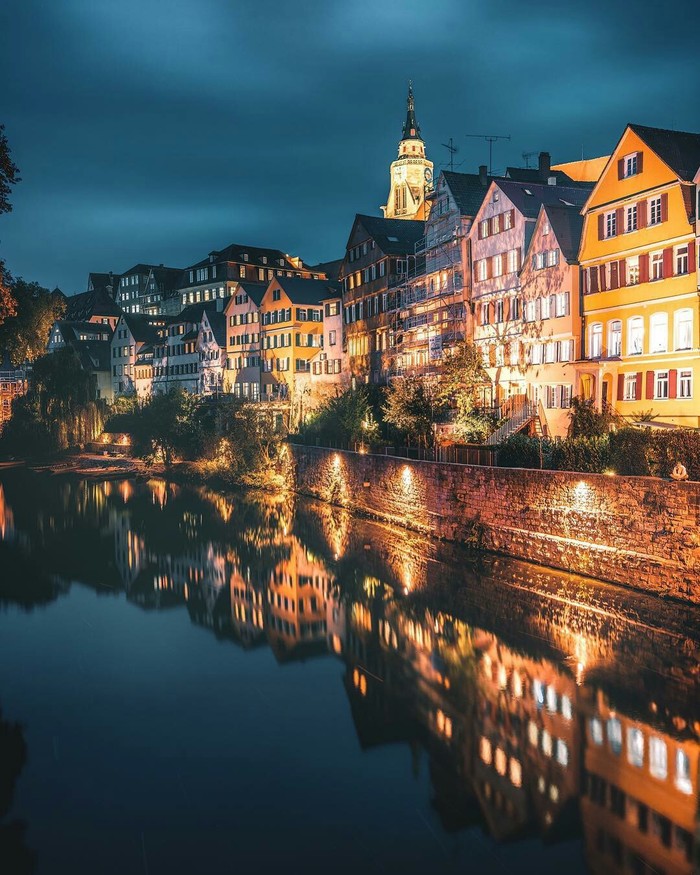Night Tubingen, Germany - Germany, Night, The photo, beauty