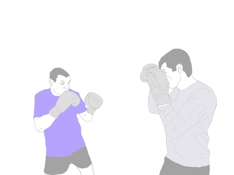 Knocking out a southpaw wisely: how to knock out a left-handed boxer - My, Boxing, Sport, Lefty, Knockout, This is boxing, GIF, Longpost