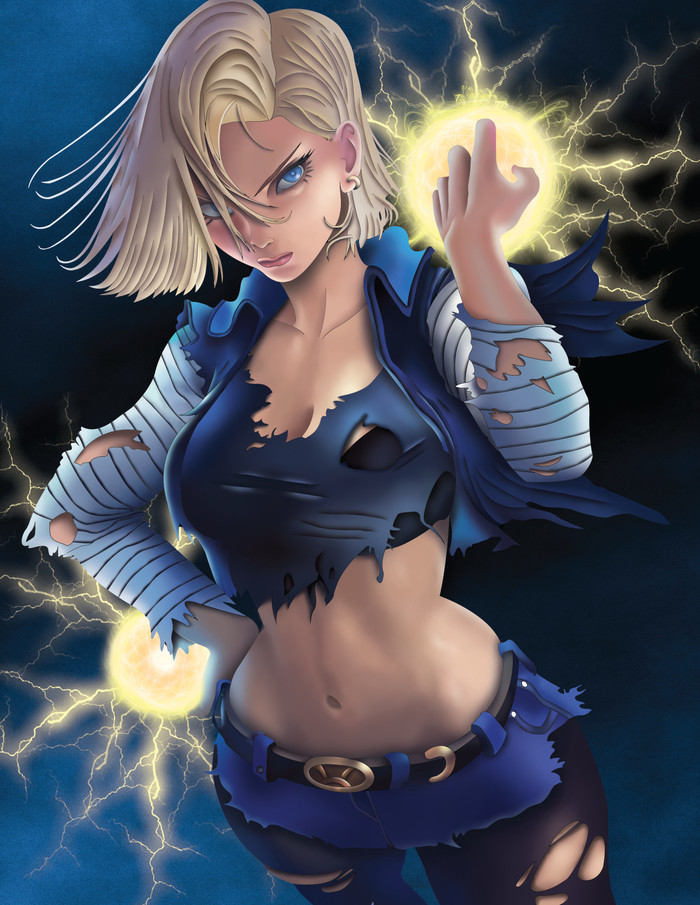 Android 18 Anime Art, , Dragon Ball, Android 18, Luis Antia
