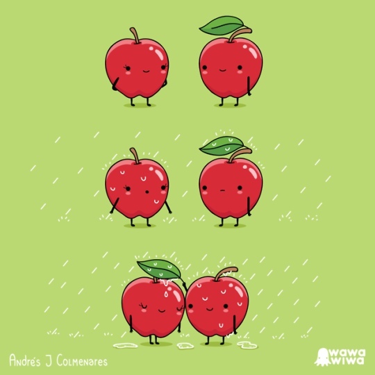 Leaf - Comics, Wawawiwa, Apples, Rain, Help