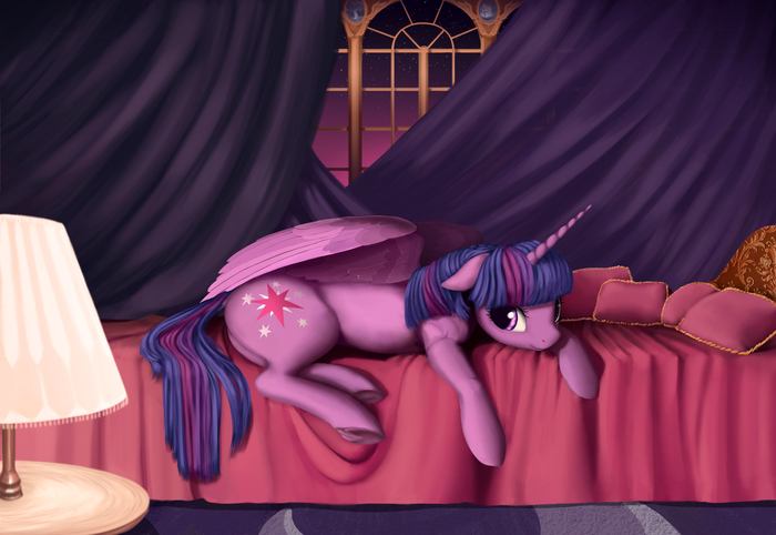 In Luna's apartments - My Little Pony, Twilight sparkle, Lunebat