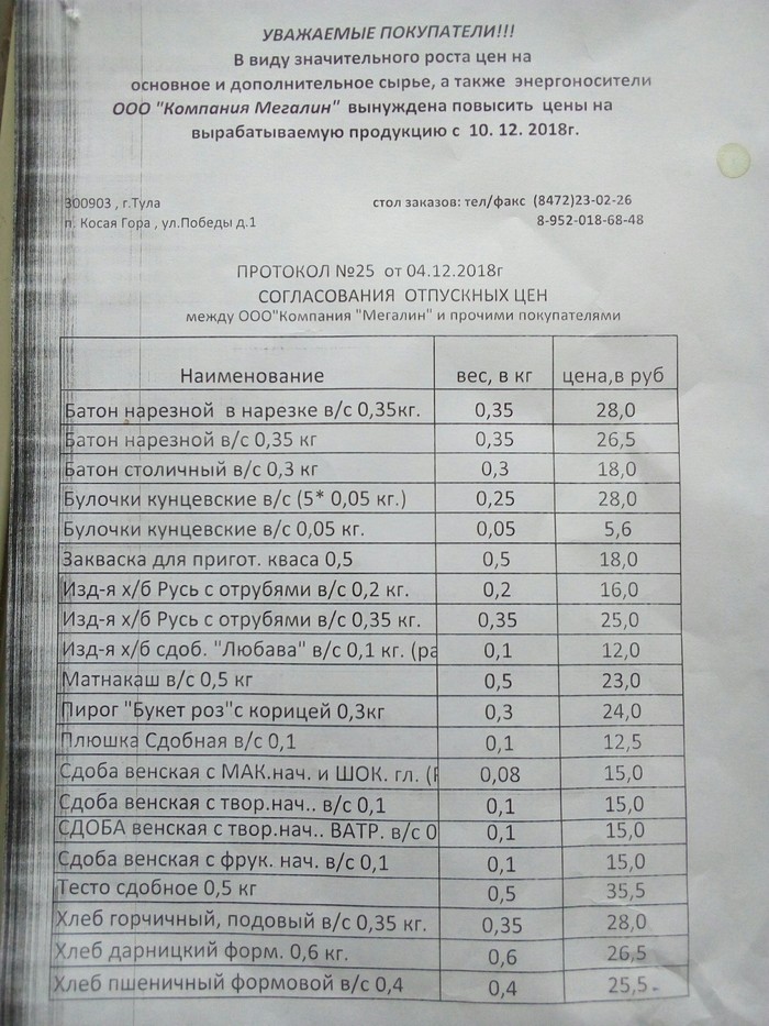 Bread has risen in price - My, Bread, Rise in price, Prices, Rise in prices