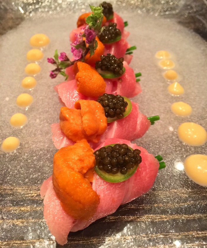 Toro Uni Caviar with White Miso (5pcs)