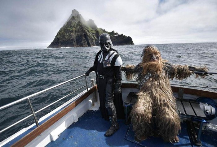 There is no animosity on vacation - Chewbacca, Darth vader, Star Wars