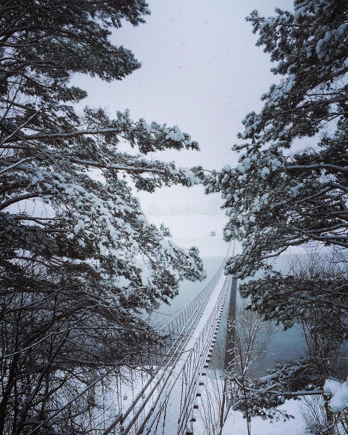 Picturesque bridge in the Suksunsky district of the Perm Territory - Bridge, Perm Territory, The photo, Winter