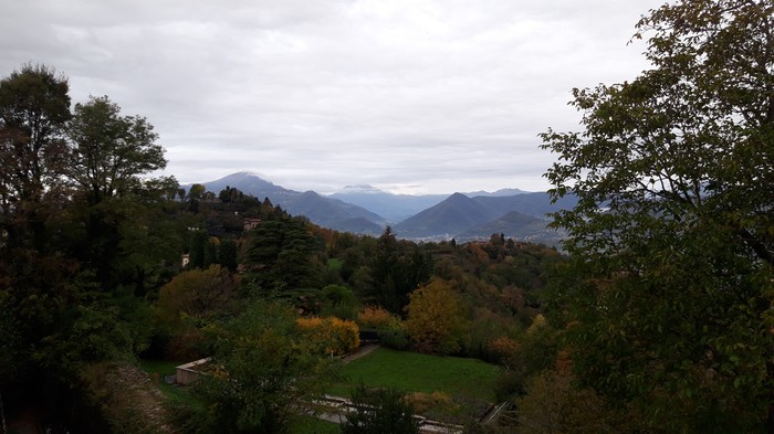 View from the mountain in Bergamo - My, The photo, View, Italy, Alps