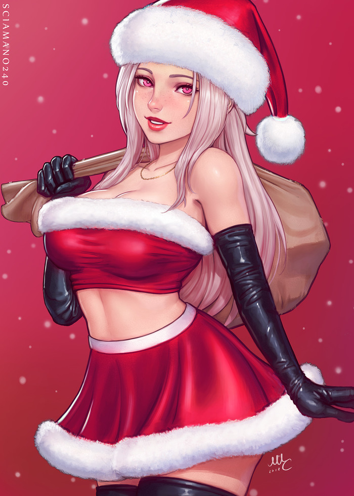 Chloe Santa Art