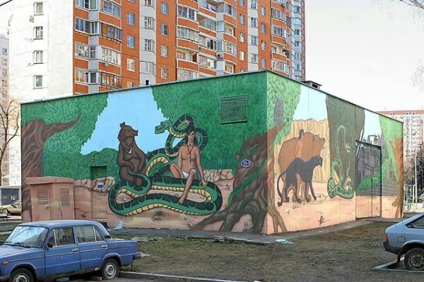 good old street art - Soviet cartoons, Graffiti, Longpost