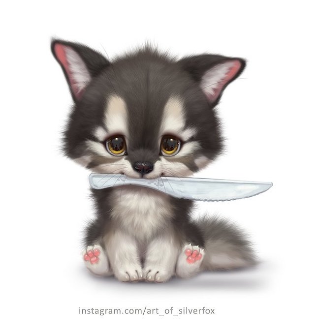Baby Sif from Dark Soul with harmless butter knife - Silverfox5213, Dark souls, Games, Art, Seth the Great Wolf