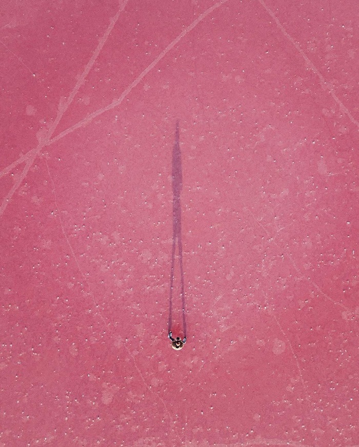 Ice-covered Pink Lake. - Lake, Samara, Pink, Winter, Ice