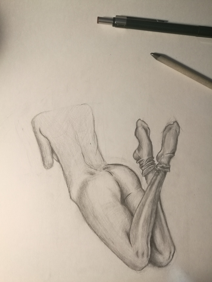 Legs - NSFW, My, Drawing, Foot fetish