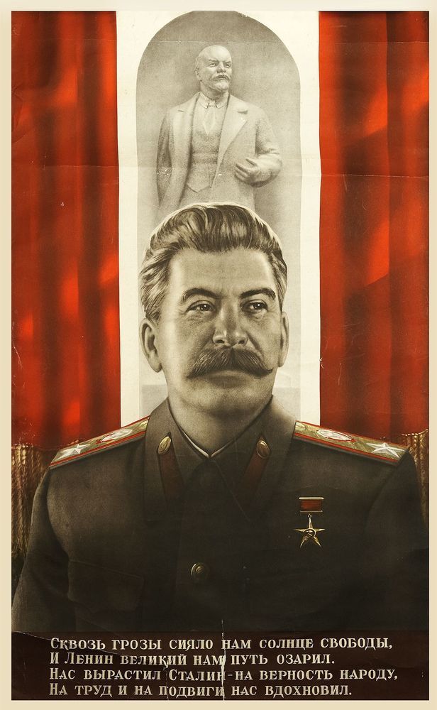 Soviet posters dedicated to comrades V.I. Lenin and I.V. Stalin - Soviet posters, Communism, Lenin, Stalin, the USSR, Propaganda, Longpost, Politics