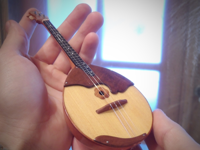 How a small idea turns into a favorite hobby. - My, Hobby, Musical instruments, Miniature, Video, Handmade, Longpost, Material: Natural Wood