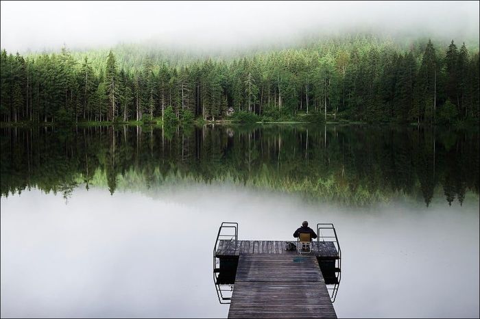 Meditation - beauty, Nature, Lake, Forest