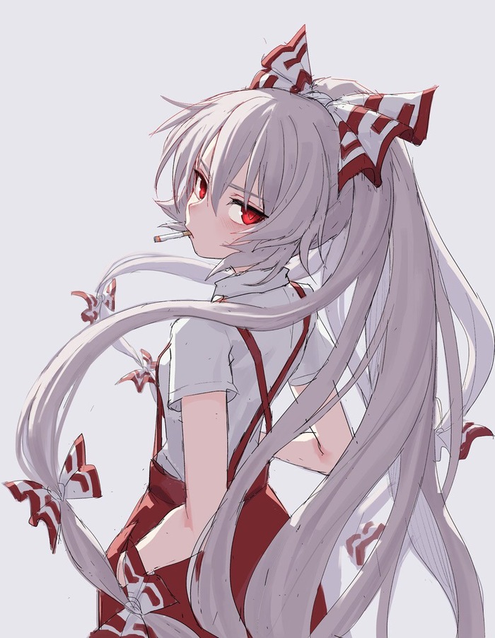  , Anime Art, , Touhou, Fujiwara No Mokou