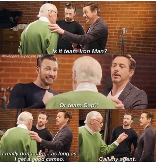 Stan Lee - Stan Lee, iron Man, Captain America, Robert Downey the Younger, Chris Evans, Cameo, Translation, Robert Downey Jr.