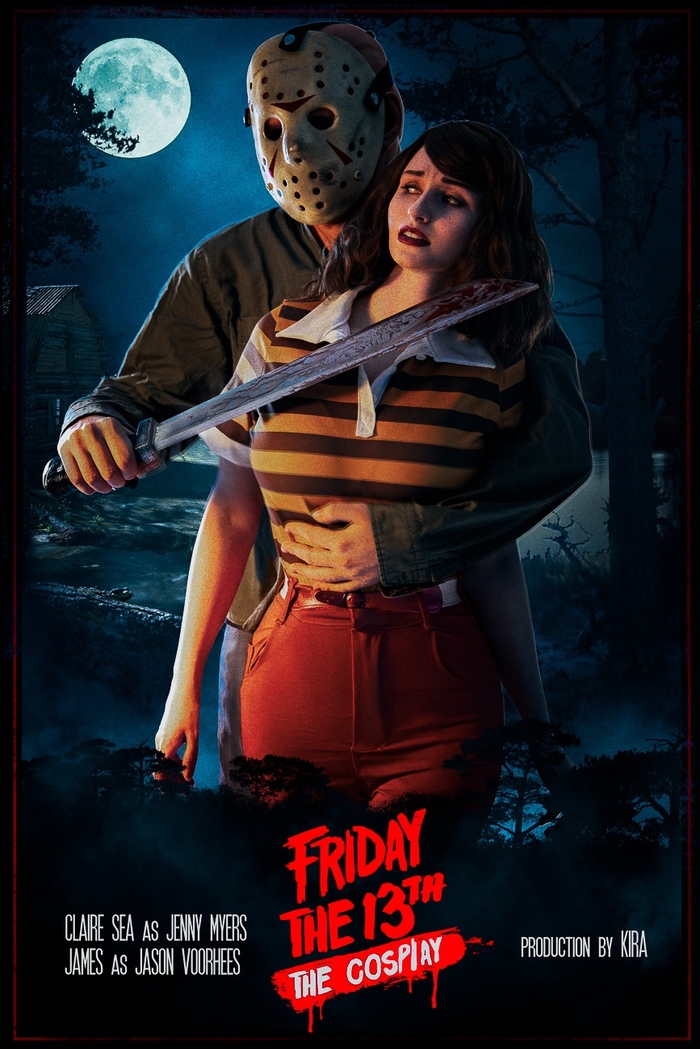 Friday the 13th: The Game Cosplay Jenny Myers and Jason Voorhees. - My, Horror, Movie Posters, Computer games, Cosplay, Friday the 13th The Game, Jason Voorhees, 