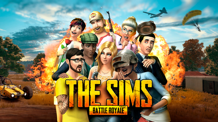 THE SIMS Battle Royale - the long-awaited crossover - My, PUBG, Battle royale, , The sims