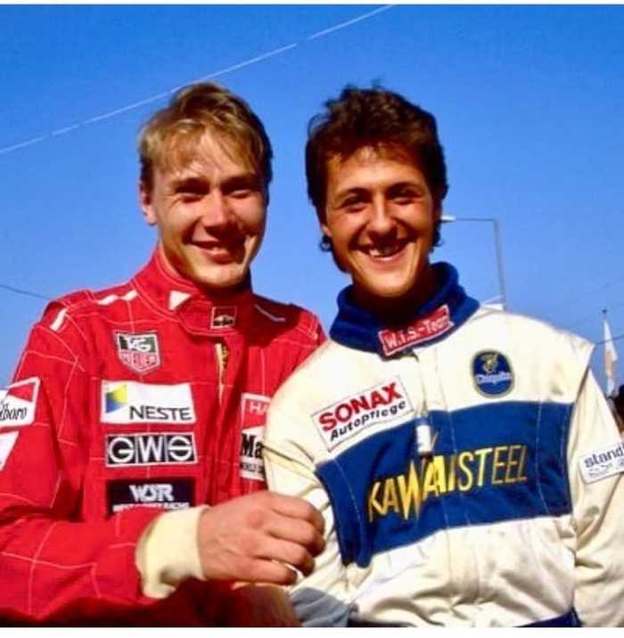 Michael Schumacher and Mika Hakkinen (1990 Macau Formula 3 Grand Prix) - Michael Schumacher, Mika Hakkinen, , Formula 3
