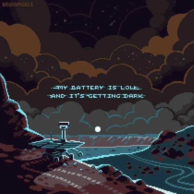 sad picture - Rover, Opportunity, Reddit, Pixel Art, Rover