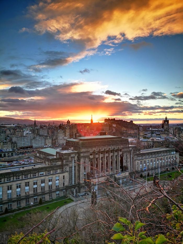 Sunset in Edinburgh - My, Scotland, Sunset, The photo, Edinburgh