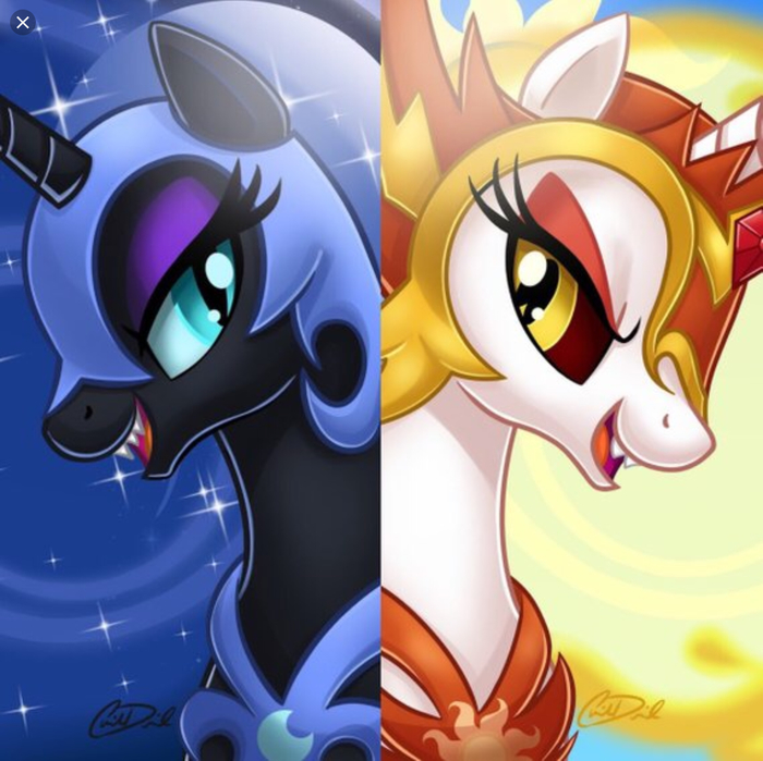 Королевский дуэт - My Little Pony, Nightmare Moon, Daybreaker, Princess Luna, Princess Celestia, Chriswithata