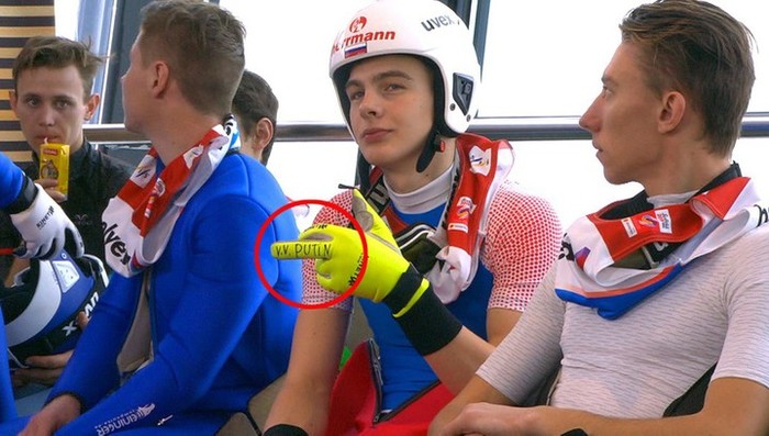 Russian skier punished for wearing a glove with the inscription V.V. Putin - Vladimir Putin, Sport, Punishment, , Gestures, Gloves