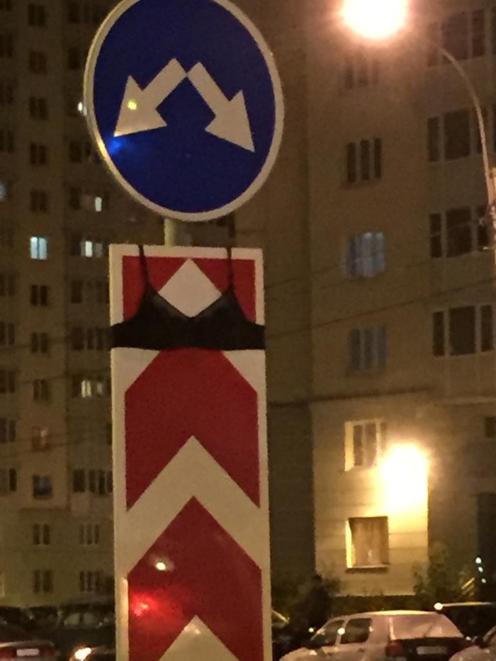 New road sign in Devyatkino - My, Road sign, Bra