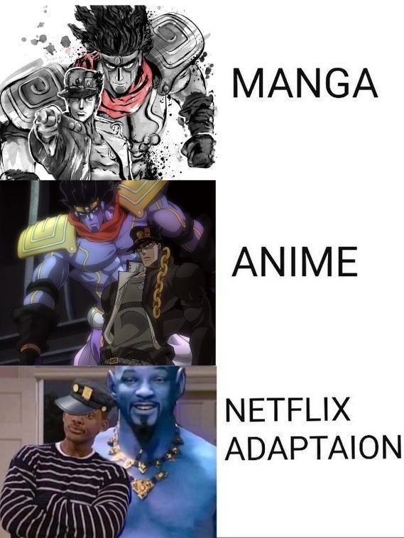 Netflix adaptation , Jojos Bizarre Adventure, JoJo Reference, Kujo Jotaro,  , Netflix, Dank Memes, 