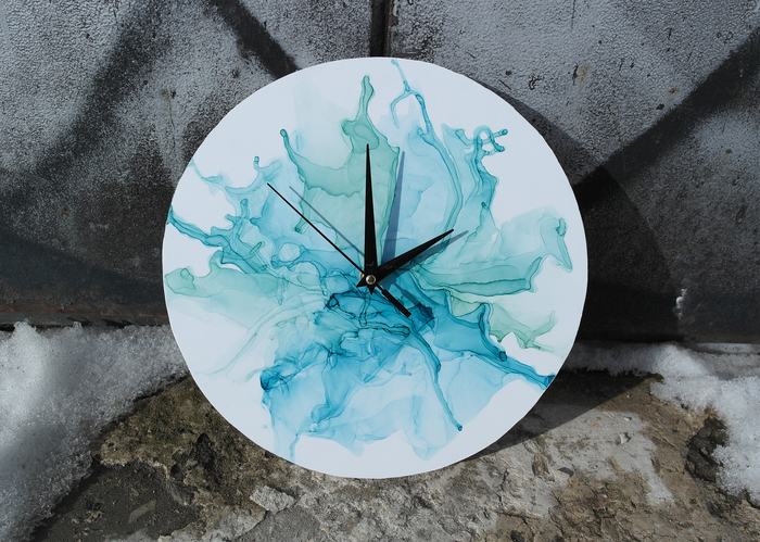 Time is flowing - My, Handmade, Clock, Art, Artist, League of Artists