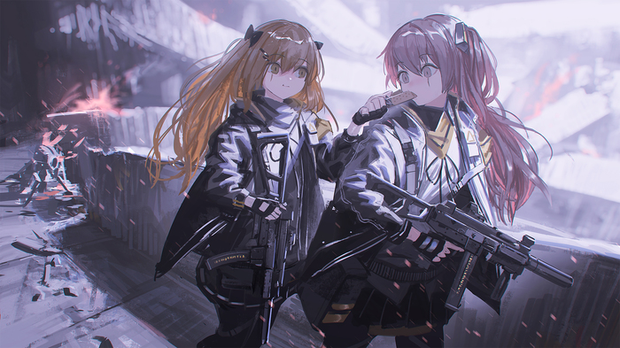 UMP9 & UMP45 - Anime art, Girls frontline, Ump9, Ump45