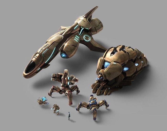 Family photo - Starcraft 2, Starcraft: Brood War, Starcraft, Computer games, Protoss, Unit, Render, 3D modeling