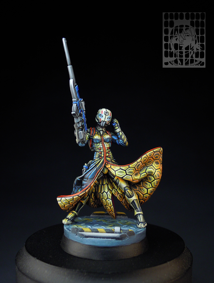 Hexas Multisniper - My, My, Corvus Belly, Miniature, Painting, Science fiction, Longpost