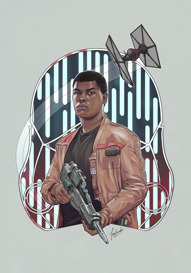 Art by darthfar - Star Wars, Rey, Finn, , Art, Tumblr, Longpost, By Dameron