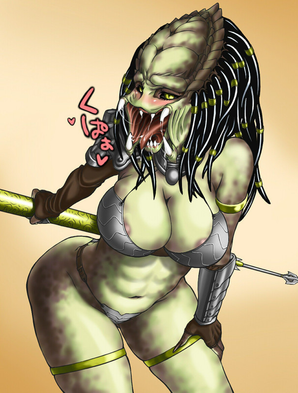 Predator - NSFW, Predator, Monster girl, Predator, , Alien Girl, Anime, Anime art, Longpost, Predator (film), Aliens