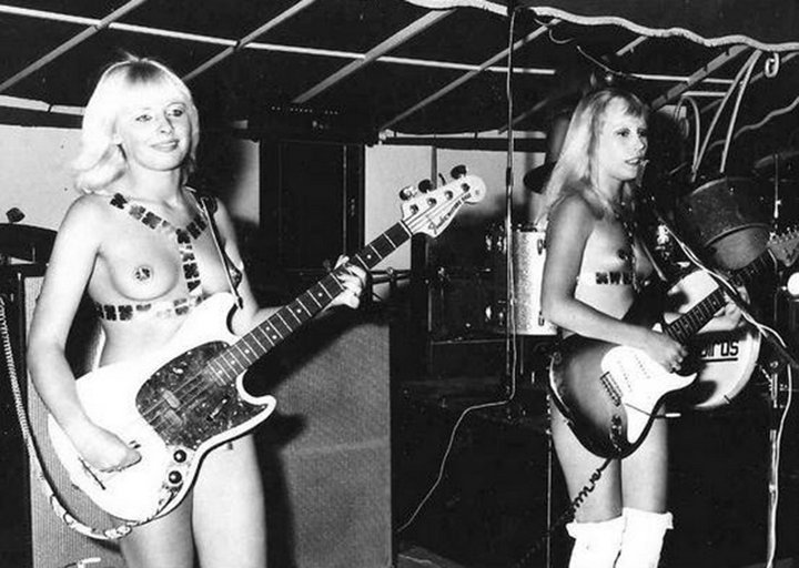 girl bands - NSFW, Music, Girls, Boobs, Guitar, Topless, Longpost