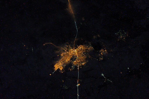 Cosmonaut Sergei Volkov made a custom photo of cities from space - Sergey Volkov, Cities of Russia, Voronezh, Saratov, Odessa, Minsk, Vladivostok, Longpost