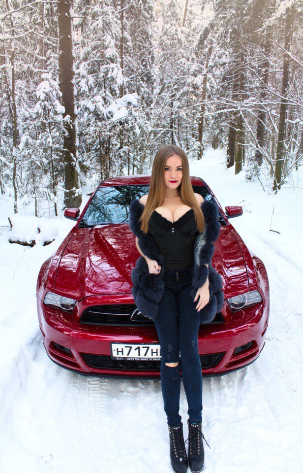 Sofia Temnikova - NSFW, Sophia Temnikova, Girls, Breast, Auto, Winter, Photo