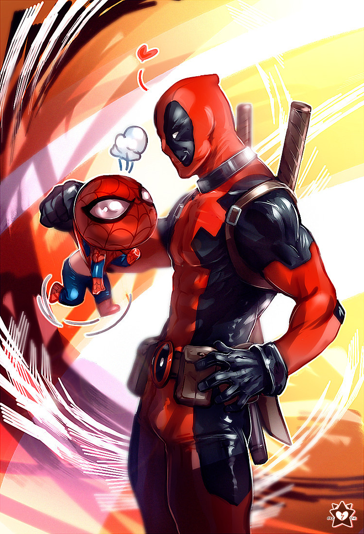 Longpost: Deadpool and Spiderman's Complicated Relationship - NSFW, Deadpool, Spiderman, Art, Longpost