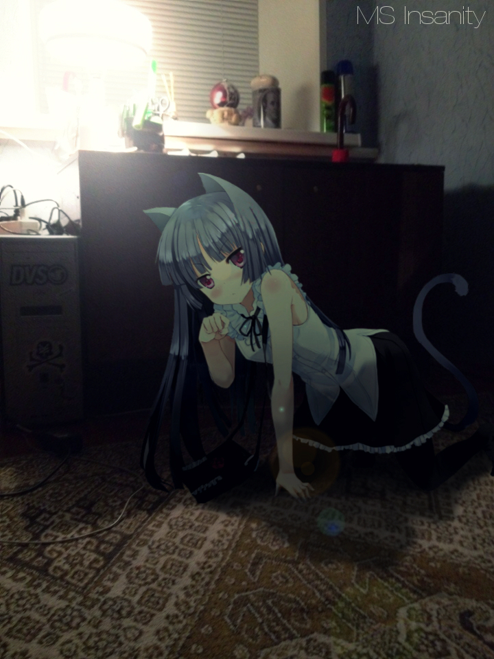 I often have guests. And everyone... No, I try to photograph every guest in my room. - NSFW, My, Anime art, , Msinsanity, Madskillz, Photoshop, Longpost, Anime